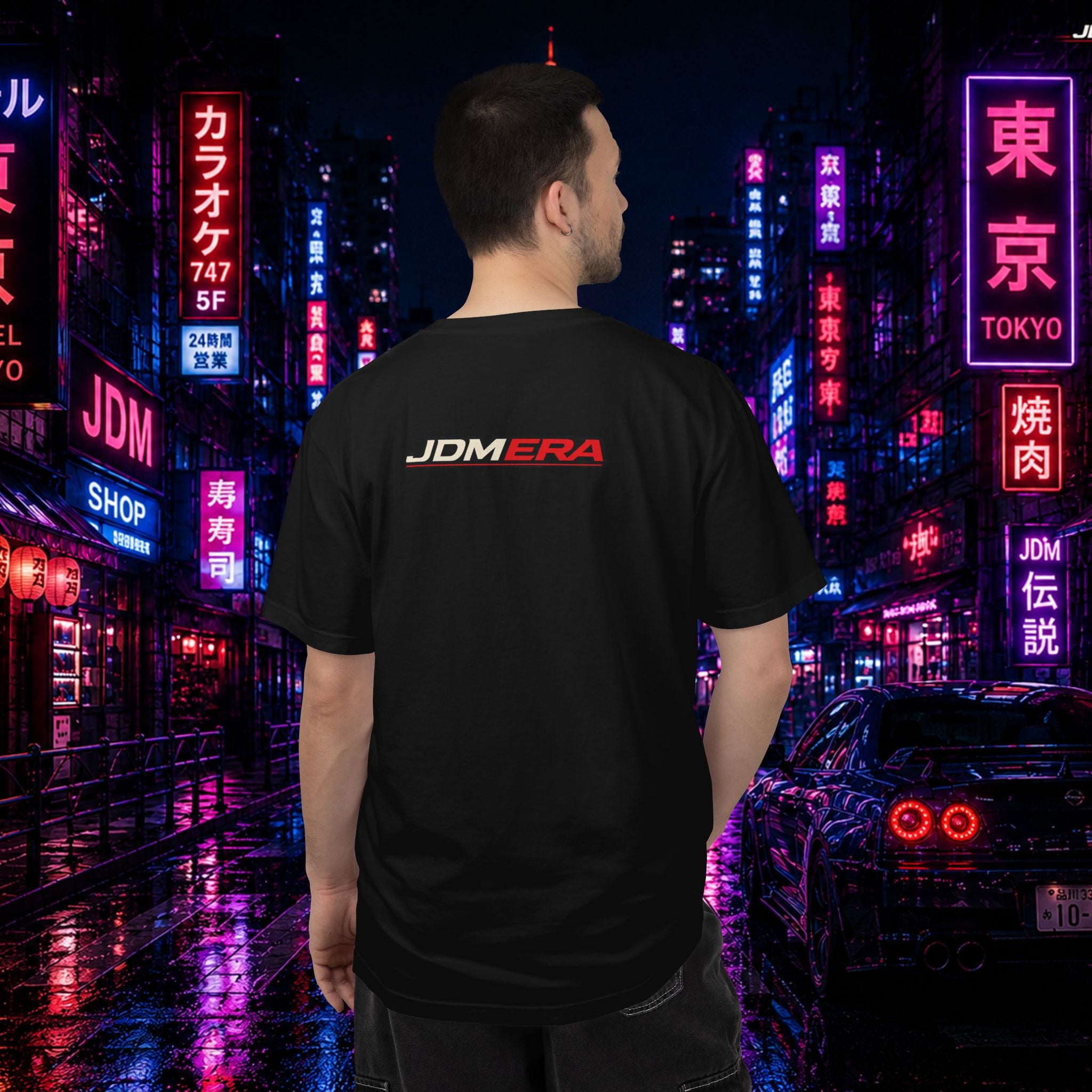 Midnight Drive JDM T-Shirt | Japanese Street Racing Tee | Retro Tokyo Car Culture Shirt | JDMERA